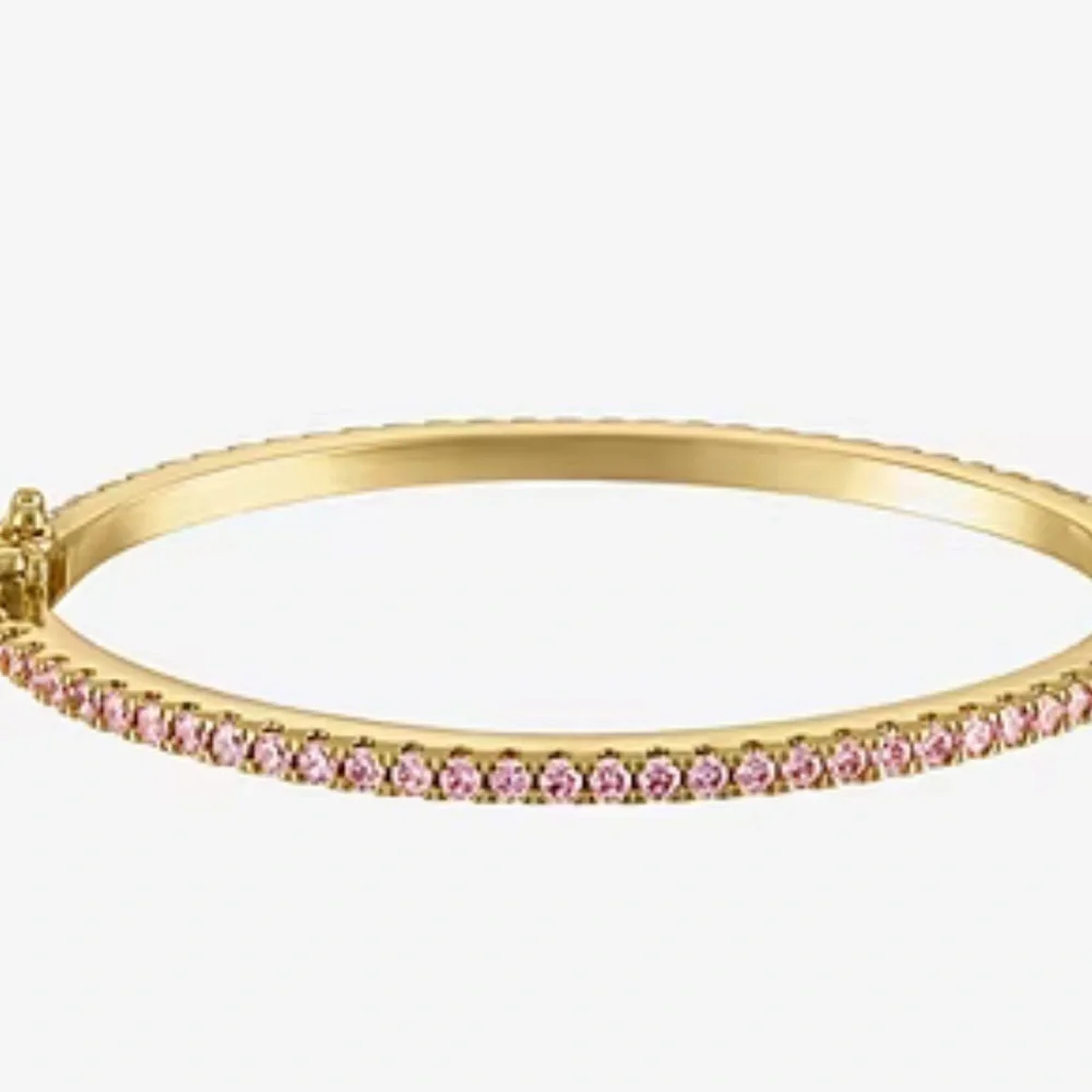 Junior Jewels Kids' 14k Gold‎ Plated Cubic Zirconia Bangle Bracelet